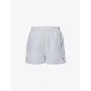 Sporty And Rich Womens Forest Striped Striped Drawstring Cotton-poplin Shorts In Forest Striped