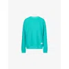 Sporty And Rich Womens Runner Soft Crewneck Cotton-jersey Sweatshirt Spring Green In Green