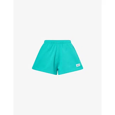 Sporty And Rich Womens Runner Soft Disco Cotton-jersey Shorts Spring Green