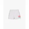 Sporty And Rich Logo-print Shorts In Heather Gray