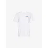 Sporty And Rich Womens White Dodgers Serif Round-neck Cotton-jersey T-shirt In White