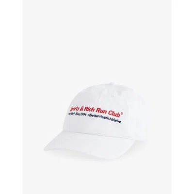 Sporty And Rich Womens White Duty Run Club Cotton Baseball Cap