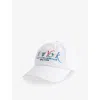 Sporty And Rich Womens White Ruby Ny 94 Embroidered Cotton Baseball Cap