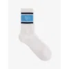 Sporty And Rich Womens Srhwc Roller Cotton-blend Knitted Socks White In White