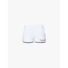 Sporty And Rich Eden Logo Text-embroidered Terry-cotton In White Navy