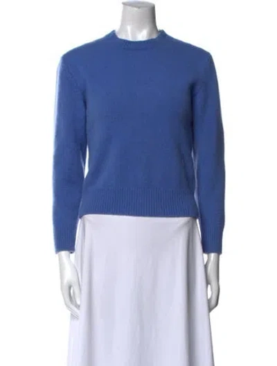 Pre-owned Sporty And Rich Wool Crew Neck Sweater In Blue