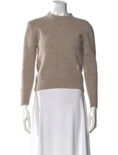 Pre-owned Sporty And Rich Wool Crew Neck Sweater In Neutral