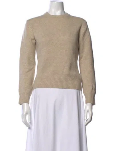 Pre-owned Sporty And Rich Wool Crew Neck Sweater In Neutrals