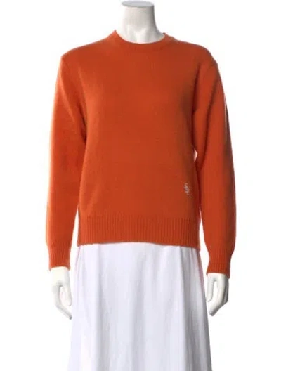 Pre-owned Sporty And Rich Wool Crew Neck Sweater In Orange