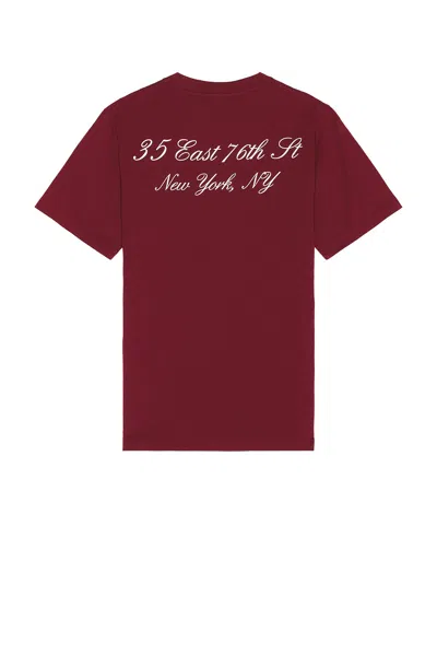 Sporty And Rich X Hotel Carlyle Souvenir T-shirt In Merlot