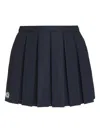 Sporty And Rich X Lacoste Pleated Mini Skirt In Blue