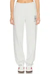 Sporty And Rich X Le Bristol Paris Crest Seal 100th Sweatpant In Heather Gray