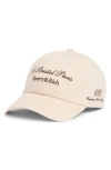 Sporty And Rich Womens Cream Riding Syracuse Embroidered-logo Cotton-twill Cap In Beige Overflow