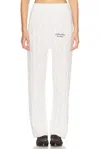 Sporty And Rich Womens Heather Gray Varsity Crest Drawstring Straight-leg High-rise Cotton-blend Jogging Bottoms In Cream