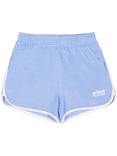Sporty And Rich X Prince Disco Cotton Shorts In Blue