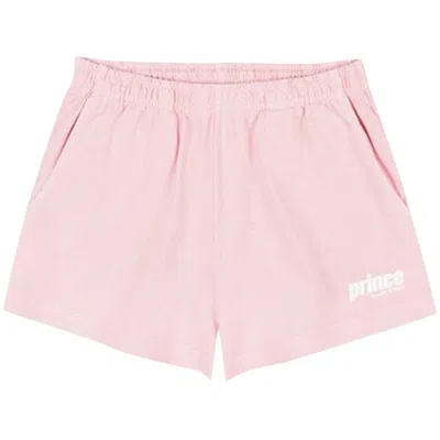 Pre-owned Sporty And Rich Sporty & Rich X Prince Sporty Disco Shorts 'baby Pink/white'
