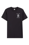 Sporty And Rich Sporty & Rich X The Carlyle Crest Cotton Graphic T-shirt In Black