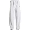 Sporty And Rich The Carlyle Script Track Pants In Heather Gray