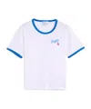 Sporty And Rich X The La Dodgers Serif Ringer T-shirt In White