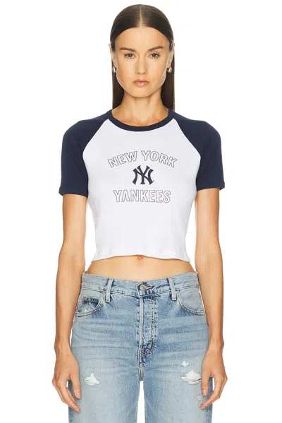 Sporty And Rich X Yankees Arch Baby Baseball Tee In White