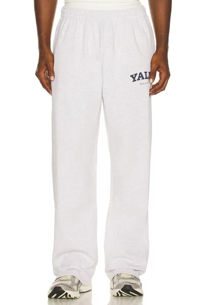 Sporty And Rich Yale Classic Wide Sweatpant In White