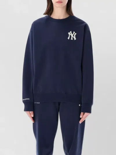 Sporty And Rich Yankees Heritage Crewneck Sweatshirt Long Sleeves In Blue
