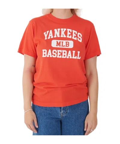 SPORTY AND RICH YANKEES IVY T-SHIRT FIRE RED/WHITE