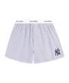 Sporty And Rich Yankees Serif Boxer Short Navy Striped In Multi