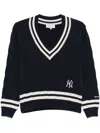 Sporty And Rich Src Cable-knit Jumper In Blue
