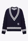 Sporty And Rich Src Cable-knit Jumper In Navy
