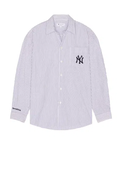 Sporty And Rich Yankees Serif Oversized Shirt In White