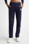Sporty And Rich Sporty & Rich Yankees Serif Track Pants In Navy