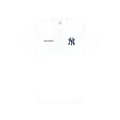 Sporty And Rich Yankees Serif T-shirt In Animal Print