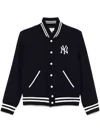 Sporty And Rich Yankees Serif Varsity Jacket In Blau