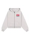 Sporty And Rich Zip Hoodie In Gray