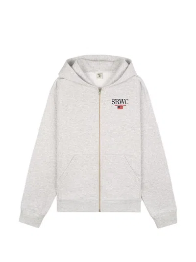 Sporty And Rich Zip Hoodie In Neutral