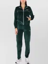 Sporty And Rich Zip Sweatshirt With Elastic Cuffs And Waistband
