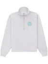 Sporty And Rich Printed Cotton-blend Jersey Sweatshirt In Grey