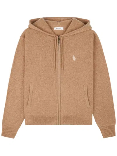 Sporty And Rich Zip-up Hoodie In Brown