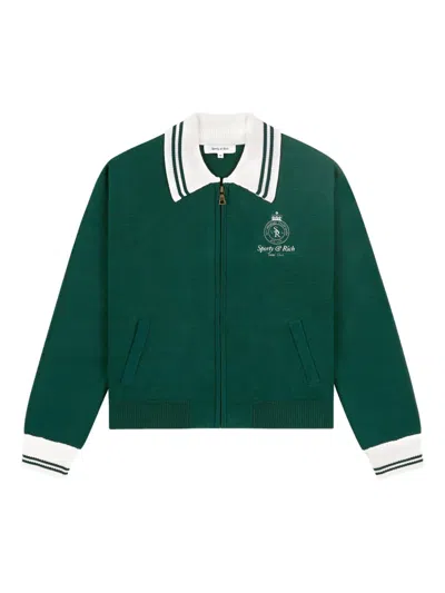 Sporty And Rich Zip-up Jacket In Green
