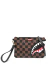 Sprayground Checked Messenger Bag In Brown