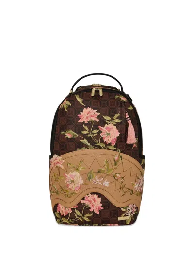 Sprayground Aisf Henny Floral-print Backpack In Brown