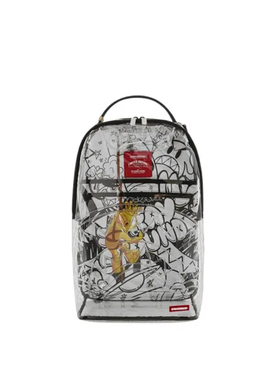 Sprayground Astromane Sky Writer Clear Backpack In Gray