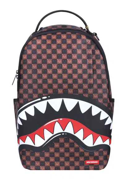 Sprayground - Backpack - 480920 - Brown/black In Marrone/nero