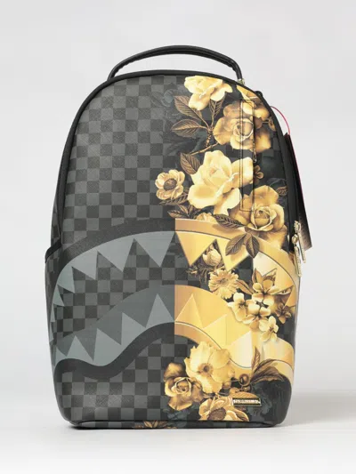 SPRAYGROUND SPRAYGROUND BACKPACK IN CHECKERED SAFFIANO COATED COTTON WITH FLORAL MOTIF