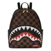 Sprayground Peeking Character Check Backpack In Brown