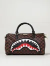 Sprayground Sawtooth Sharks In Paris Mini Duffle In Brown