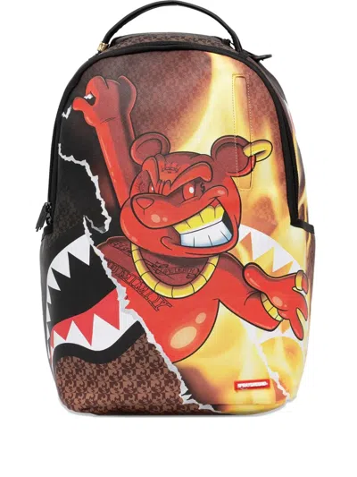 Sprayground Bear-print Backpack In Multi