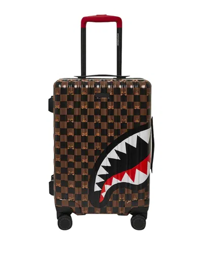 Sprayground Peeking Character Check Suitcase