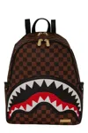 Sprayground Brown And Black Checkerboard Backpack In Black